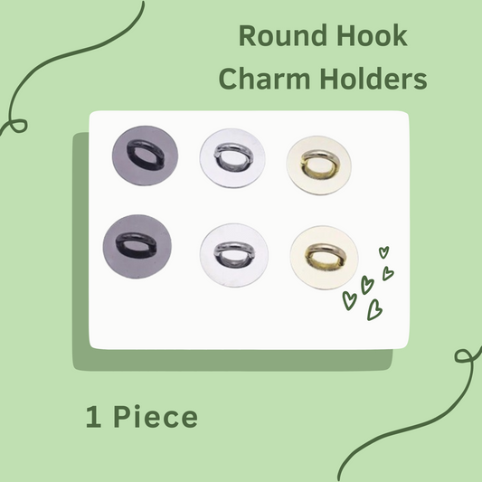 1pc Metal Round Hook Charm Holder