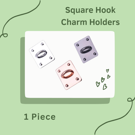 1pc Metal Square Hook Charm Holder