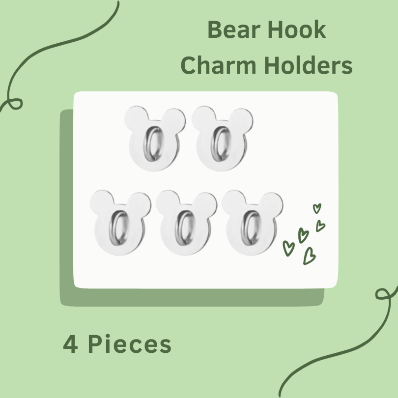 4pc Metal Bear Charm Holder